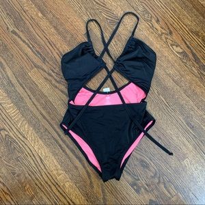 Victorias Secret Pink one piece cut out bikini